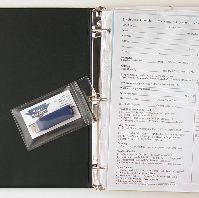 STORE SMART StoreSMARTÂ® - USB Flash Drive/Memory Cards & Business Card Holders 10-Pack - Zip-Top and Hang Hole - Open Short Side (R3578ZIPS-FLASH-10) - Image 2